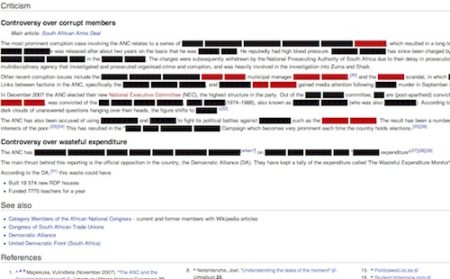 ANC decries Wikipedia ‘censorship’