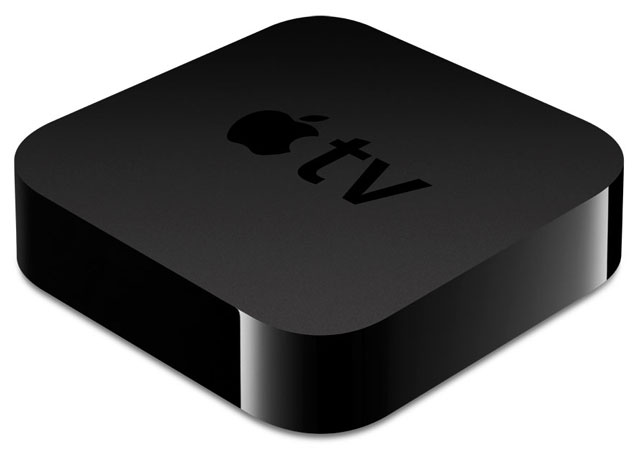 The Apple TV (it's the box at the bottom of the picture)
