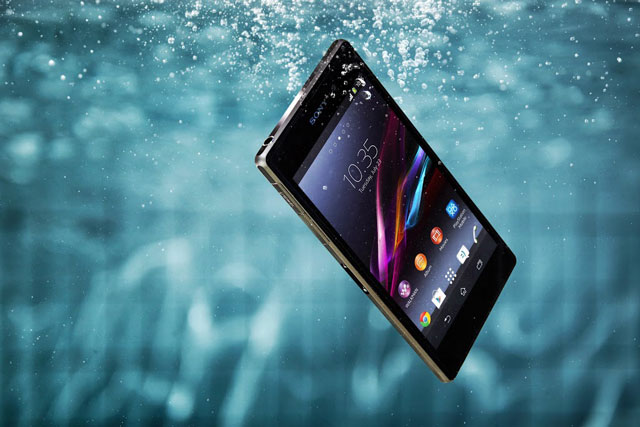 The Xperia Z1 is water resistant for depth of up to a metre for up to 30 minutes