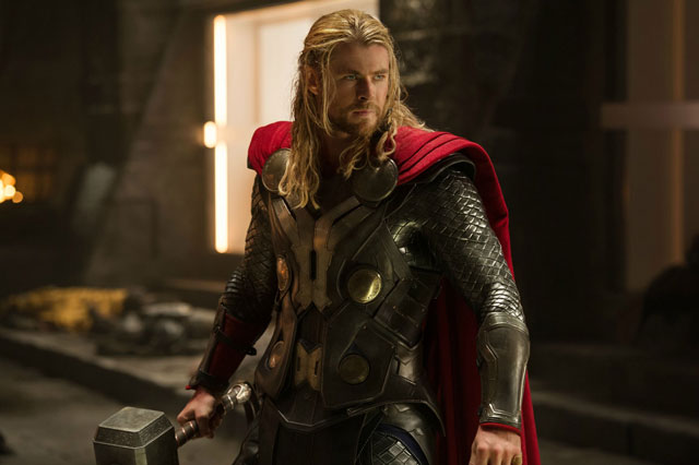 Stop, hammer time! Chris Hemsworth as the god of thunder in Thor: The Dark World