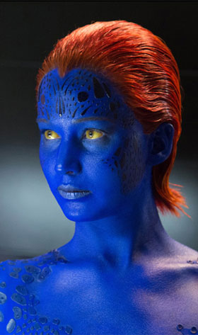 Feeling blue: Acclaimed actress Jennifer Lawrence is underused in Days of Future Past