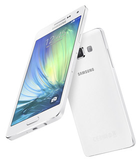 The Galaxy A5 in white