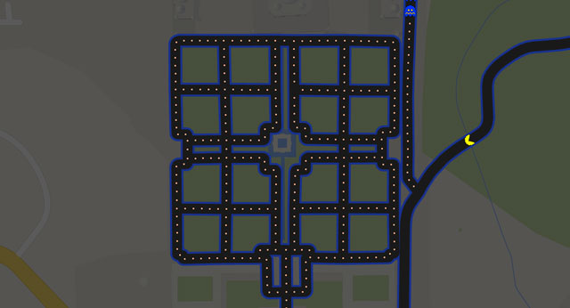 Pac-Man in Google Maps