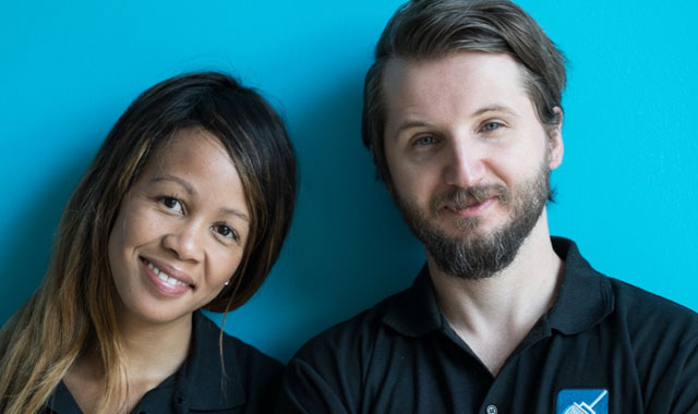 SweepSouth CEO Aisha Pandor, left, pictured with the start-up's chief technology officer, Alen Ribic