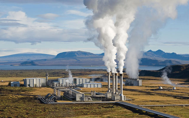 The Nesjavellir Geothermal Power Station in Iceland