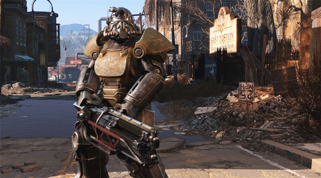 Suit up in power armour in Fallout 4
