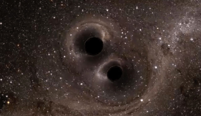 Two black holes collide. University of Glasgow