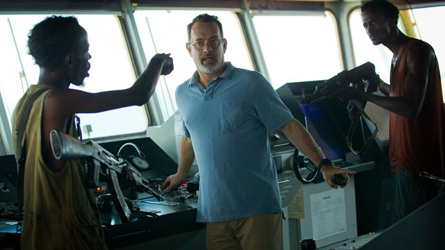 Courage under fire: Tom Hanks in the title role of Captain Phillips