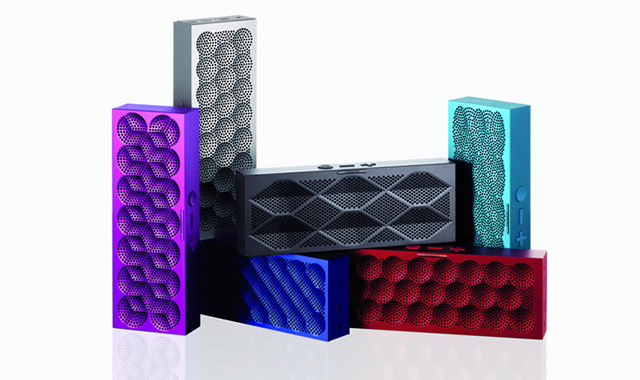 The Mini Jambox comes in a range of colours and designs