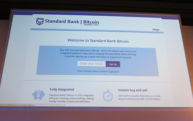 Standard Bank's Bitcoin portal demonstrated at Finovate Europe 2014