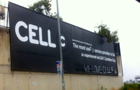 Cell C banner vandalised