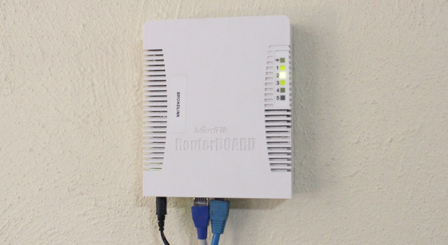 The BusinessLink router, which has integrated Wi-Fi and four Ethernet ports