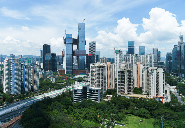 The new headquarters (top left) in Shenzhen, China