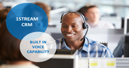 Use 1Stream’s CRM, with voice capabilities, to meet all your business needs