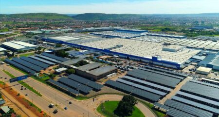 A file photo shows Ford's sprawling plant in Silverton, Pretoria