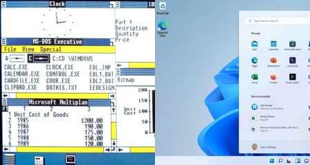 Tech, then versus now - Windows 1.0 vs Windows 11