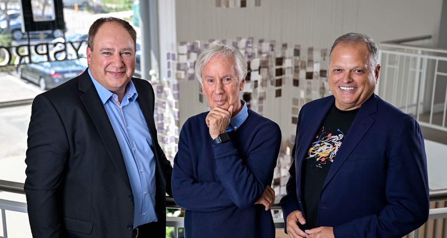 South African-founded Syspro sold, founder to step down - From left, Syspro CEO Jaco Maritz, outgoing chairman and founder Phil Duff, and incoming chairman Mike Ettling