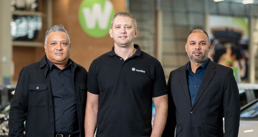 NEC XON implements first Pricer electronic label solution at Weelee flagship store - Minesh Manga, executive for enterprise and retail at NEC XON, Hennie Nel, chief technology officer at Weelee, and Nivashen Naguran, key account executive at NEC XON