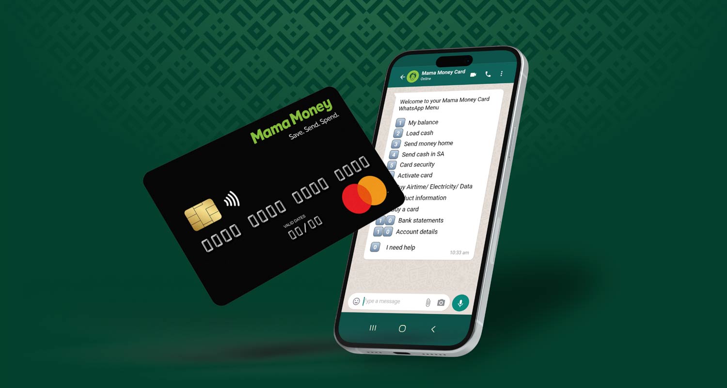 WhatsApp-powered bank card launched in South Africa - Mama Money card