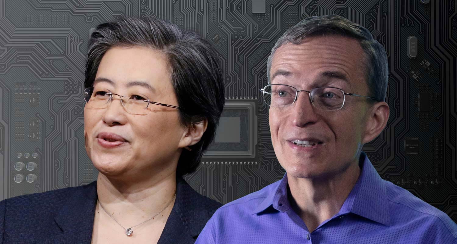 Lisa Su, CEO of AMD, and Pat Gelsinger, former CEO of Intel