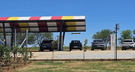 Zero Carbon Charge's off-grid electric vehicle charging station near Wolmaransstad