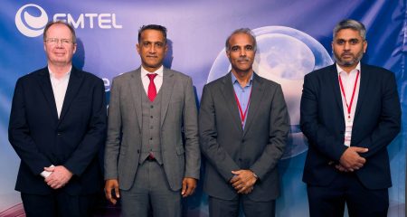 NEC XON expands in-country hybrid cloud capability across Africa - John Dewar, NEC XON GM for Enterprise Technology Solutions for Africa; Dr Avinash Ramtohul, Mauritius minister of ICT; Kresh Goomany, CEO of Emtel; and Veekash Aukhojee, CIO of Emtel