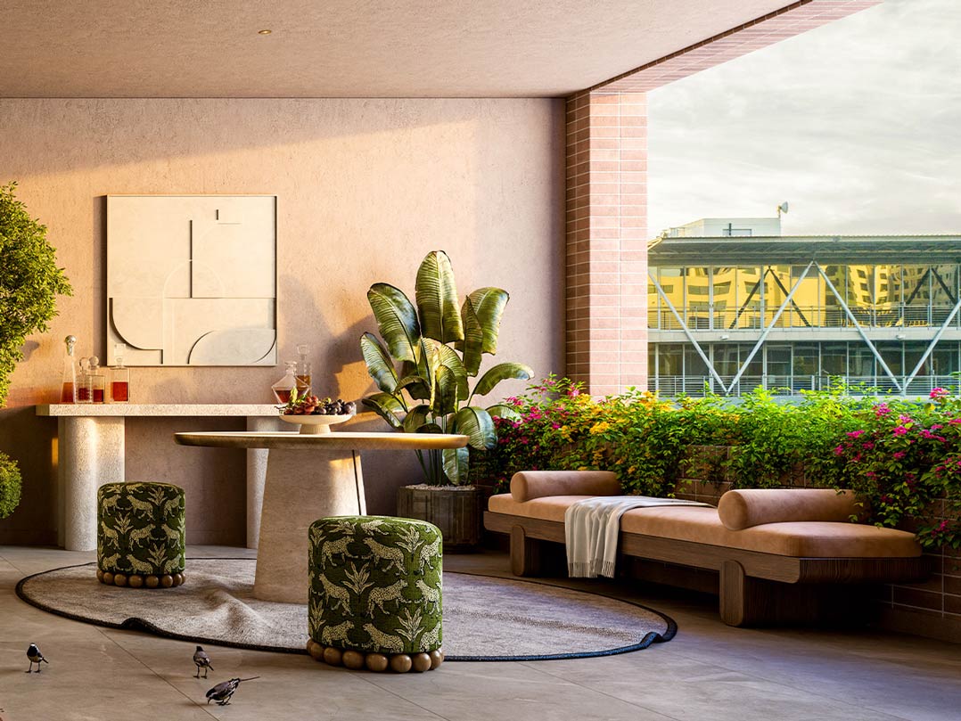 CAPTION: The Maranello’s 151 apartments all feature private balconies for elevated living