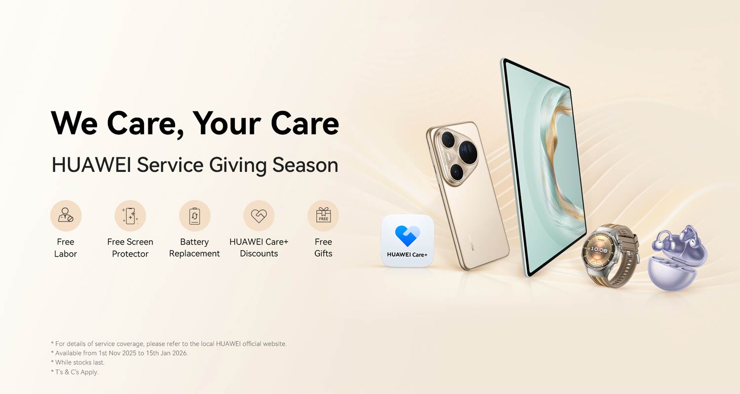 Huawei makes the season brighter with service offers that truly care