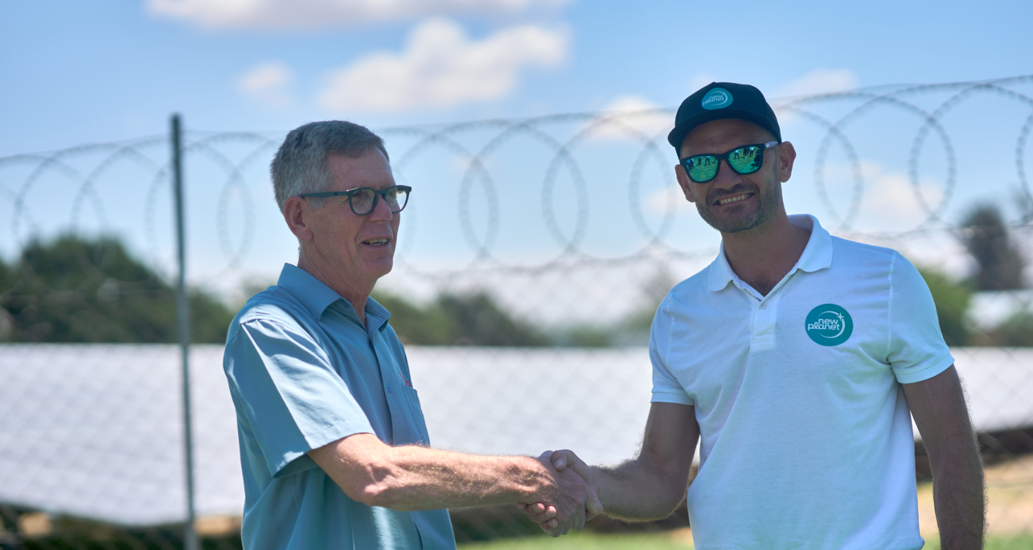 Max Heinzelmann, CEO of SpanAfrica, and John Bandey, CEO of New Planet Energy