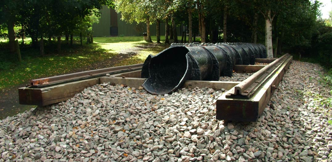 Remains of the South Devon Railway’s atmospheric railway pipe, designed by Isambard Kingdom Brunel, now on display at Didcot Railway Centre in Oxfordshire. Photo: Wikipedia user Chowells, under CC BY 2.5 licence