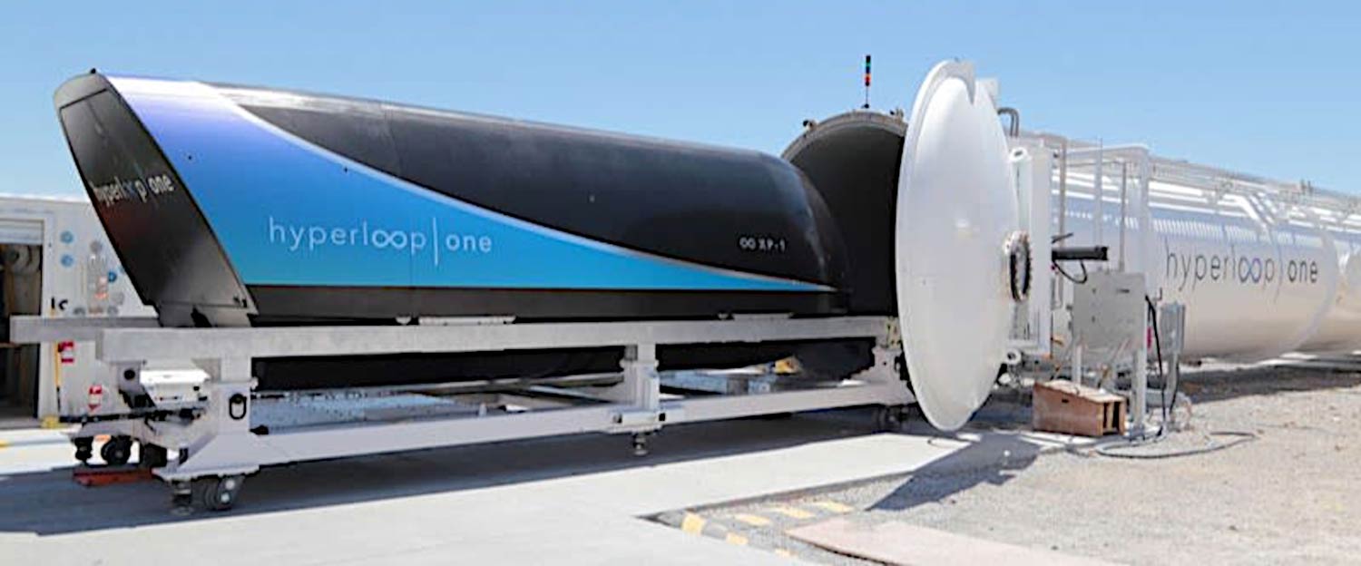 Richard Branson’s Virgin invested heavily into Hyperloop One, but bailed several years before the company finally hit the wall in 2023. Photo: Virgin Hyperloop One, 2017