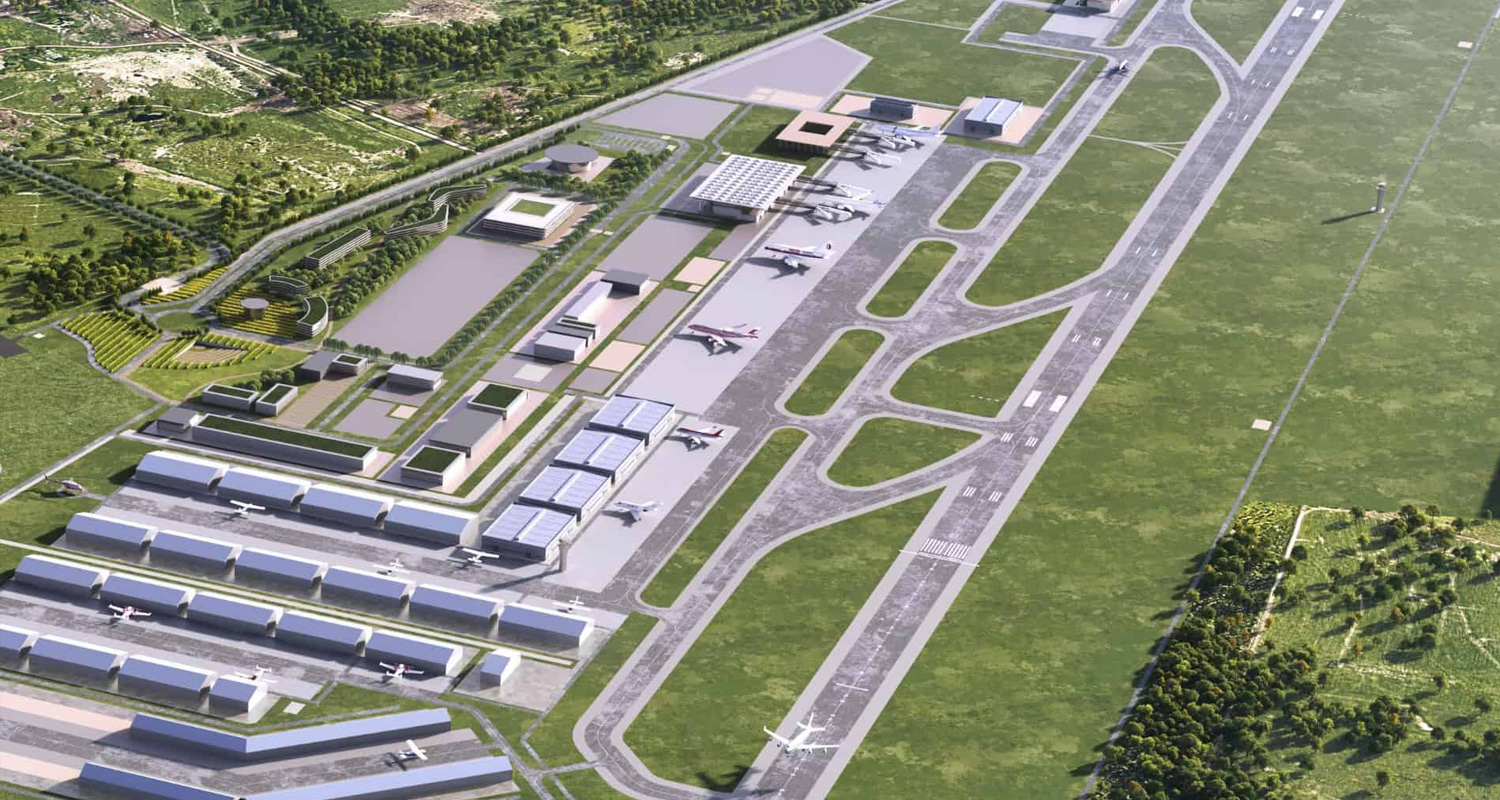 Artist's impression of the Cape Winelands Airport