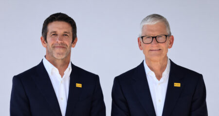 Apple's next CEO plants his flag in Hollywood - John Ternus and Tim Cook