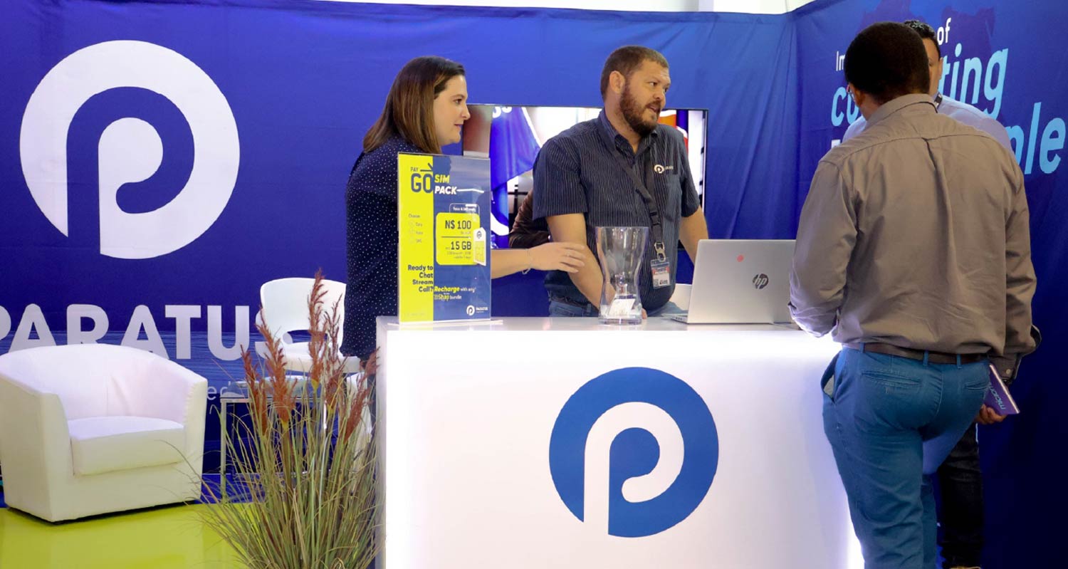 The Paratus Namibia team at stand 8, Camelthorn Hall, at Mining Expo 2026