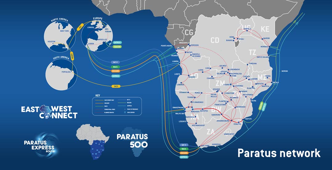 The Paratus network footprint