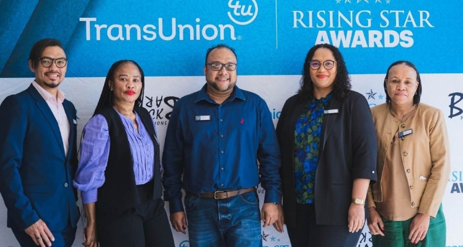 From left: Giovanni Abrahams (Massmart), Dr. Busi Tshabalala (ARM), Dharmeeth Mohan (TransUnion), Genevieve Keshwar (Biovac) and Sisi Mahobe (Glencore), representing leading organisations as judges and candidate