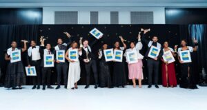 Winners, from left: Zandile Monaisa (Rand Refinery), Sibongakonke Kheswa (PSG Capital), Stefan Links (Forestry South Africa), Thabang Modiba (Mondelez International), Charmaine Ncube (Razor PR), Shaun Burger-Smal (Bestmed Medical Scheme), Nandipha Ngcobo (Transnet), Tracy Mulwela (Vodacom), Cheryl-Lynn Freeman (Mzansi Business Services), Yasheen Harrielall (Zutari), Valentine Mabaso (Taonga Business Group) and Thabang Thlaku (African Rainbow Minerals). Image: Rising Star Awards